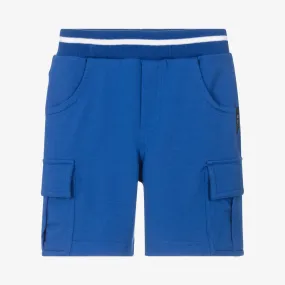 Boys Blue Jersey Cargo Shorts