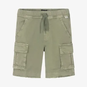 Boys Khaki Green Cargo Shorts