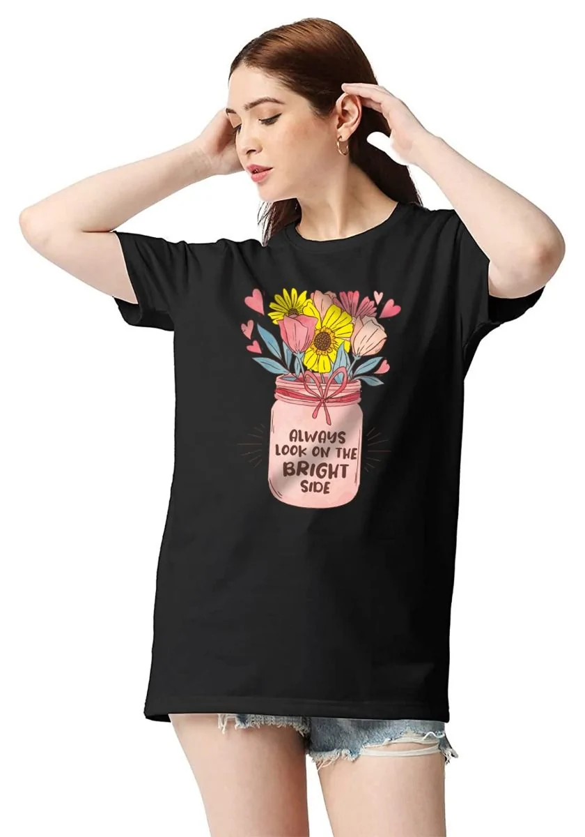 Bright Side Vase Women Oversized T-Shirt