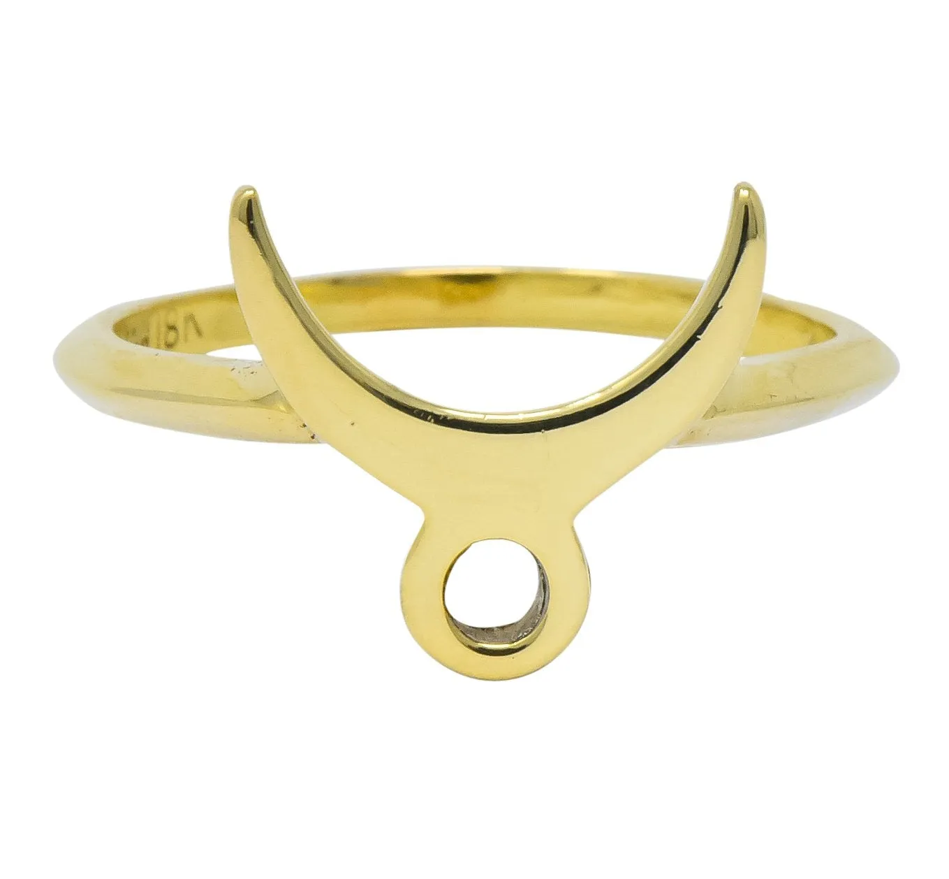 Cartier Vintage 18 Karat Gold Zodiac Taurus Stacking Ring