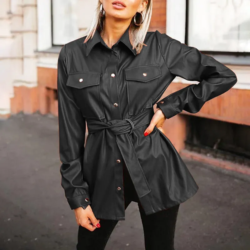 Casual Leather Shirt