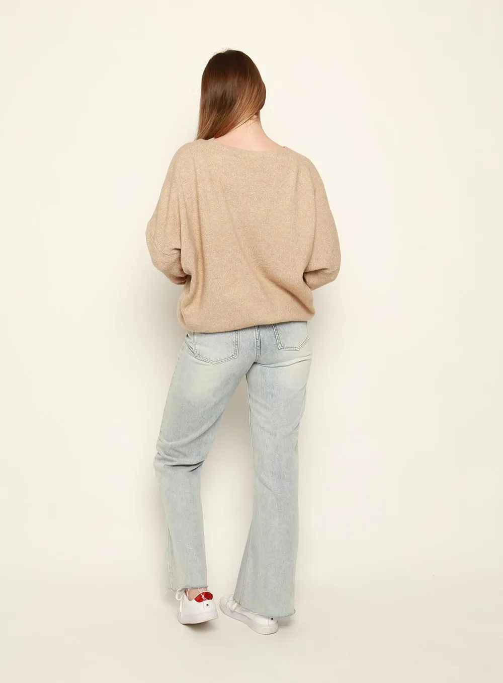 Christina Essential Knit Jumper-TAN