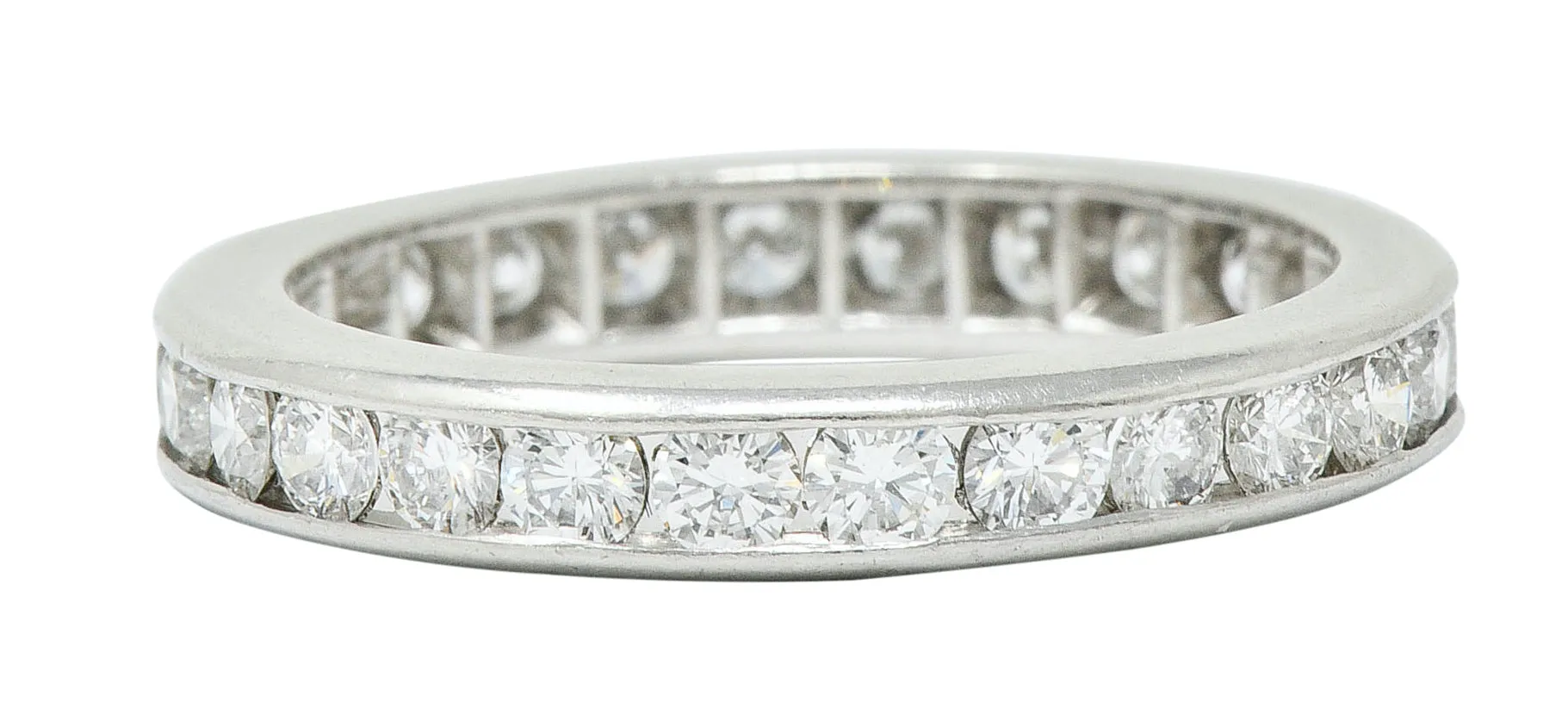 Classic 0.78 CTW Diamond Platinum Eternity Band Stack Ring