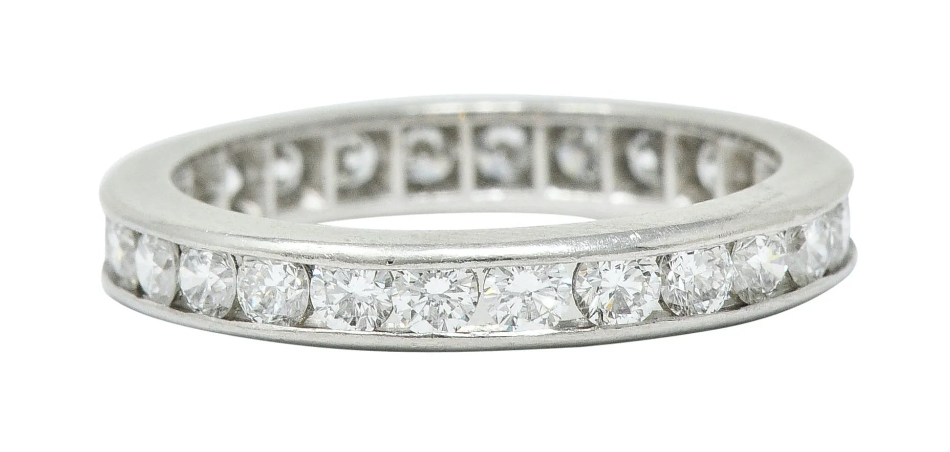 Classic 0.78 CTW Diamond Platinum Eternity Band Stack Ring