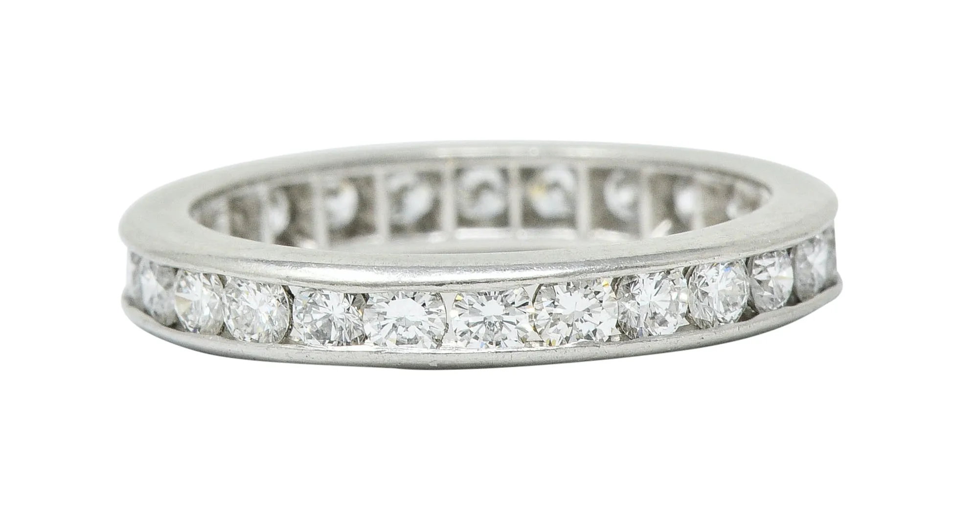 Classic 0.78 CTW Diamond Platinum Eternity Band Stack Ring