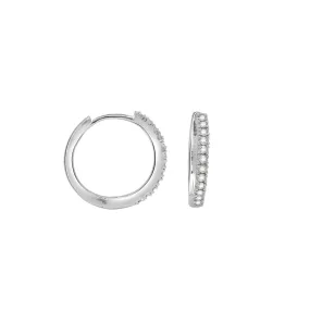 Classic Diamond Hoop Earrings