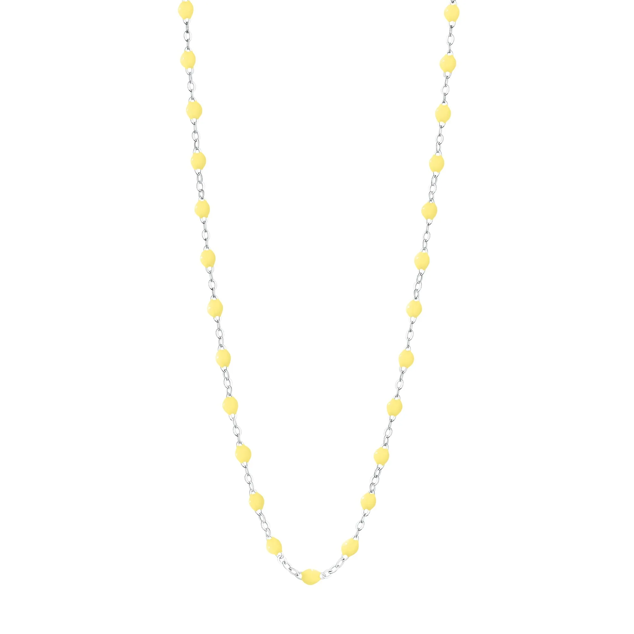 Classic Gigi Mimosa Necklace, White Gold, 17.7