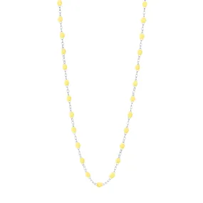 Classic Gigi Mimosa Necklace, White Gold, 17.7