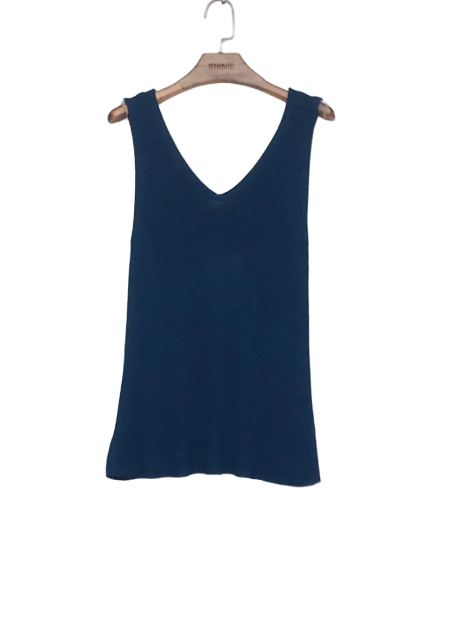 Clever Alice Linen Tank in Navy