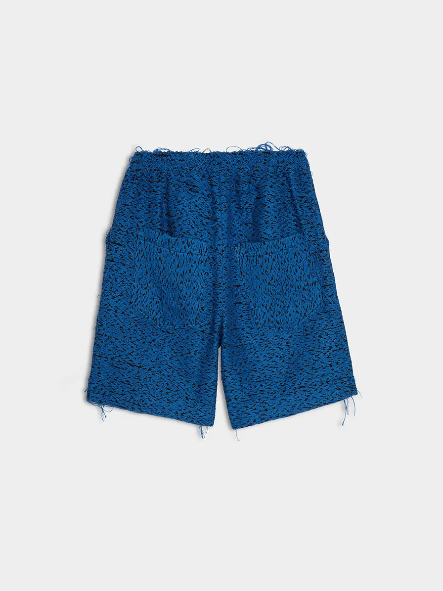 Cotton Elasticated Shorts, Indigo