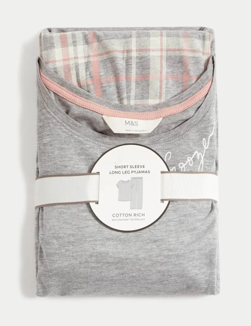 Cotton Rich Checked Pyjama Set