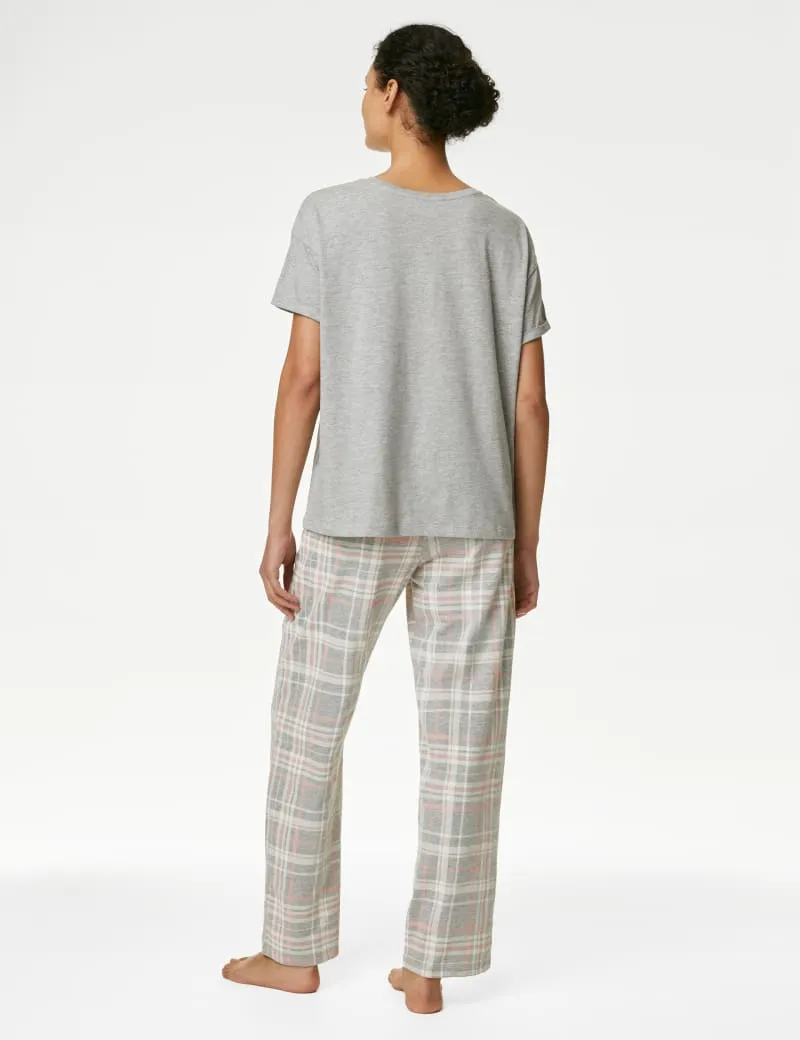 Cotton Rich Checked Pyjama Set