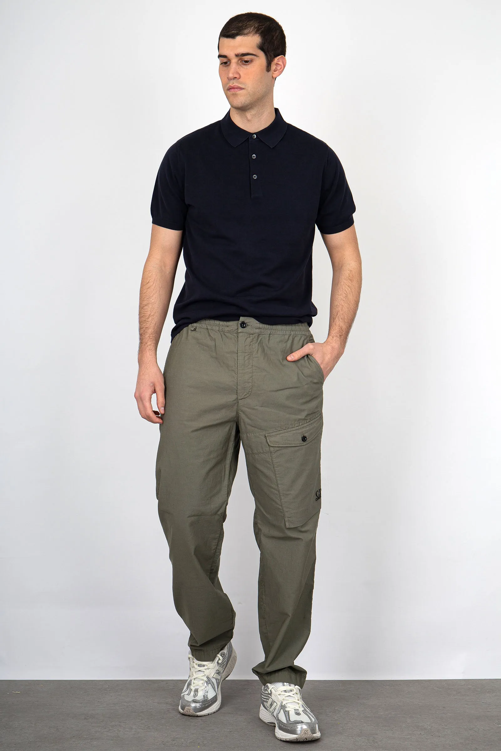 C.P. Company Pantalone Cargo Cotone Verde Militare