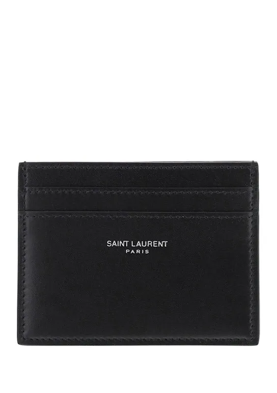 Credit Card Case in Smooth Leather - Black