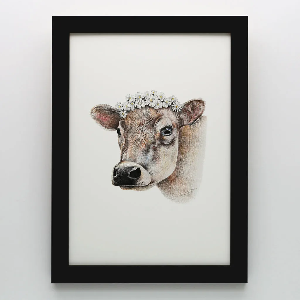 Daisy Cow Print