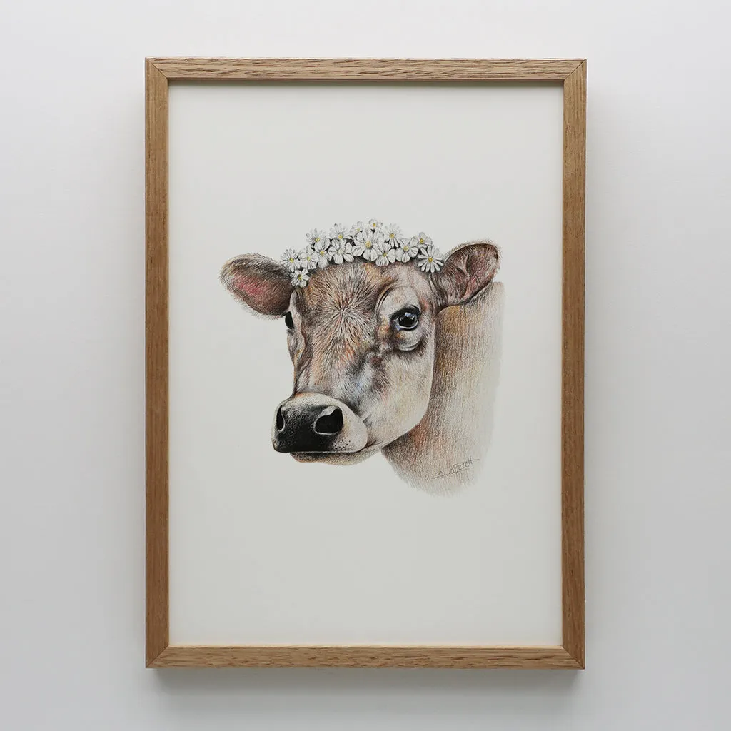 Daisy Cow Print