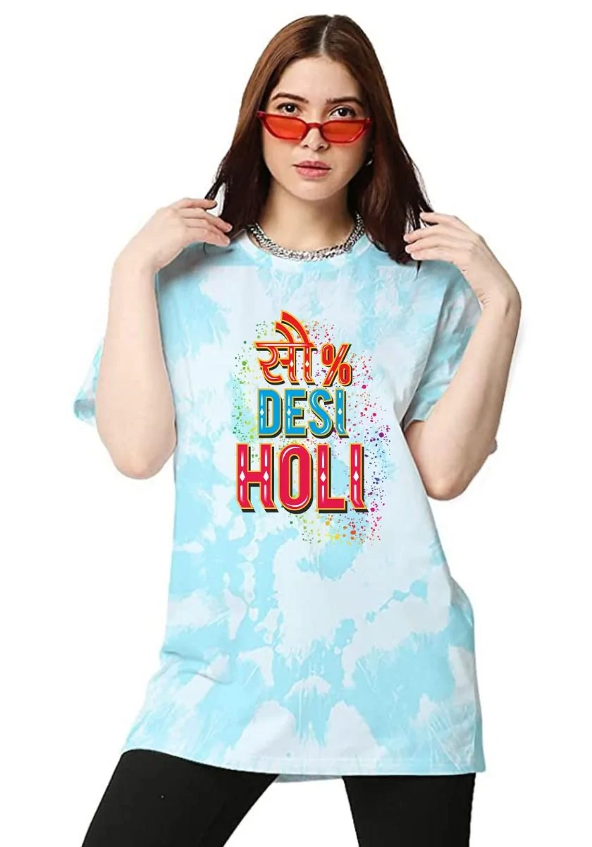 Desi Holi Women Oversized T-Shirt