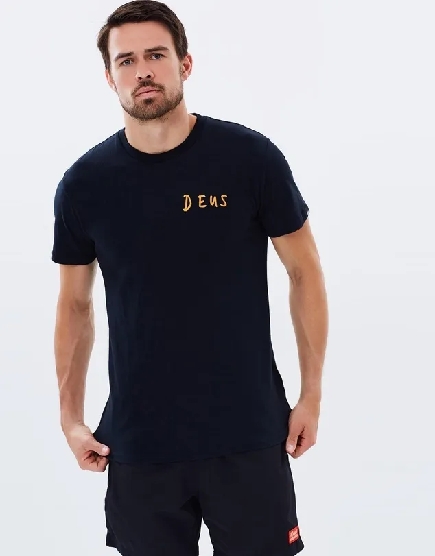 Deus Ex Machina  |Crew Neck Street Style Cotton Short Sleeves Logo Surf Style