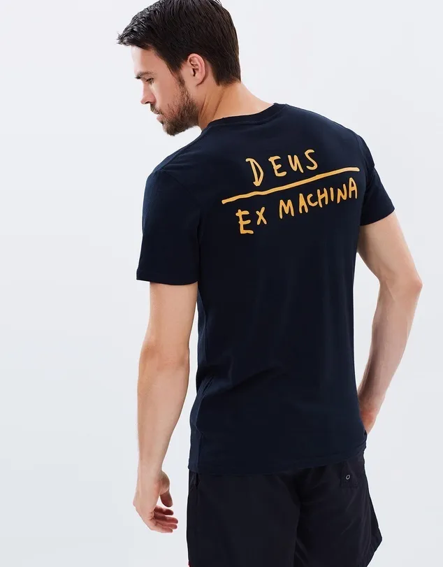 Deus Ex Machina  |Crew Neck Street Style Cotton Short Sleeves Logo Surf Style