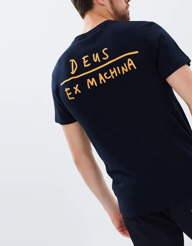 Deus Ex Machina  |Crew Neck Street Style Cotton Short Sleeves Logo Surf Style