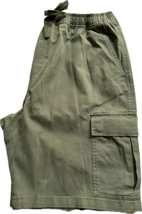 Elastic Waist Cargo Short - Khaki