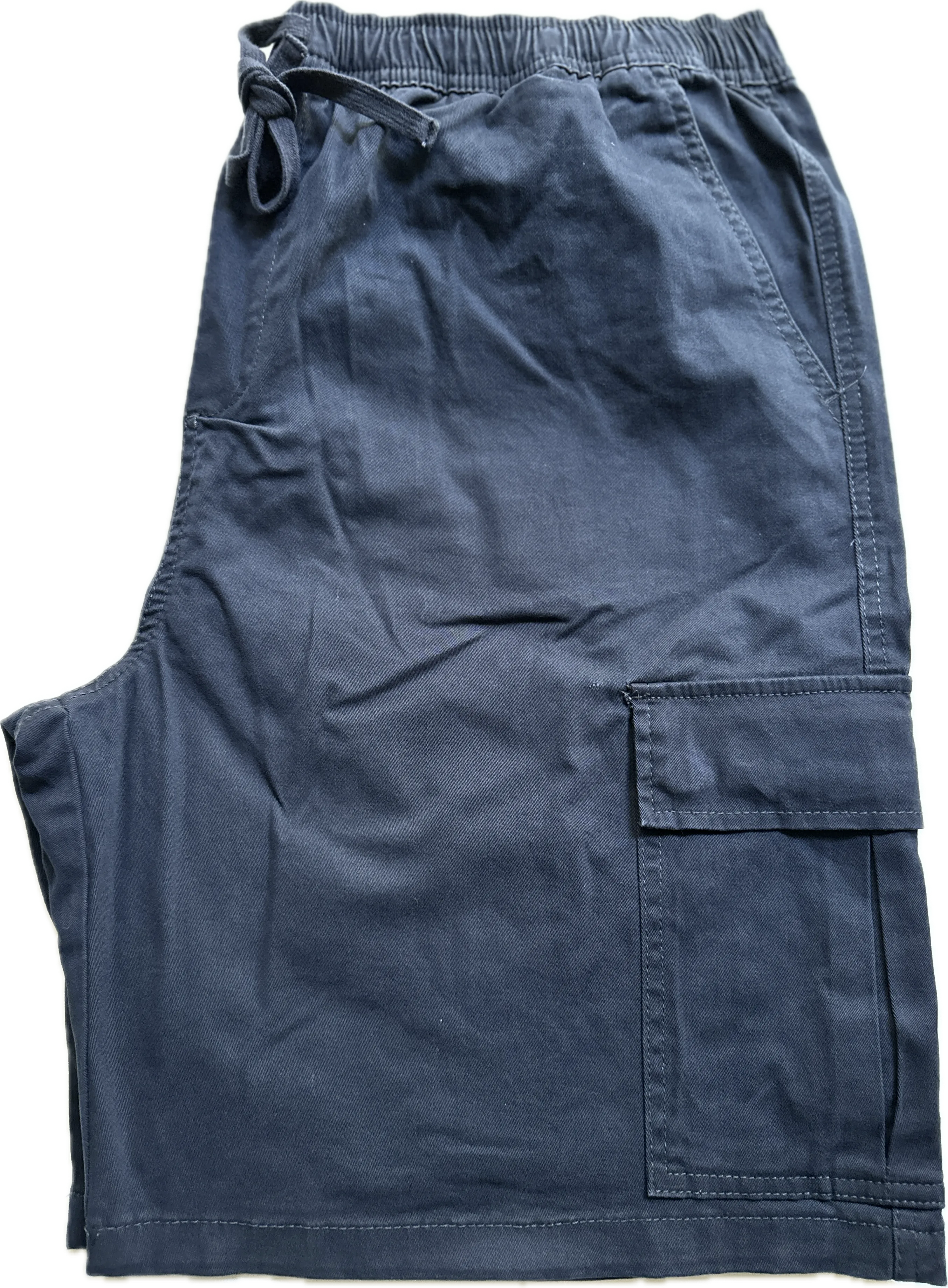 Elastic Waist Cargo Short - Navy