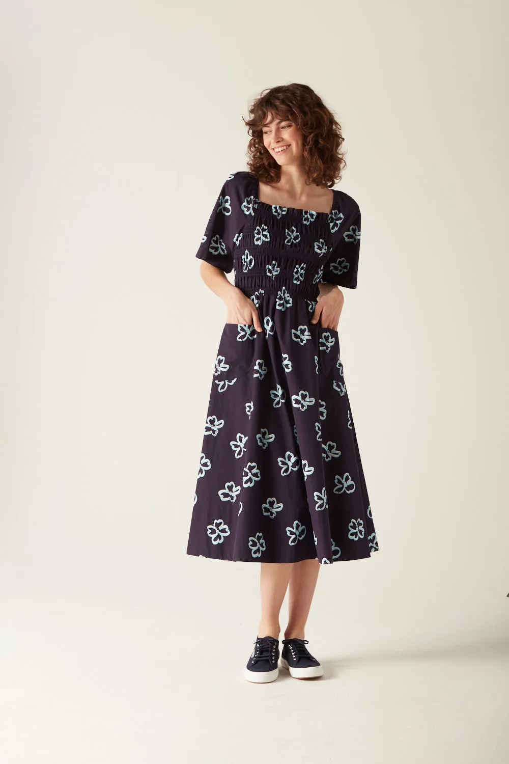 Elloise Dress Navy Floral