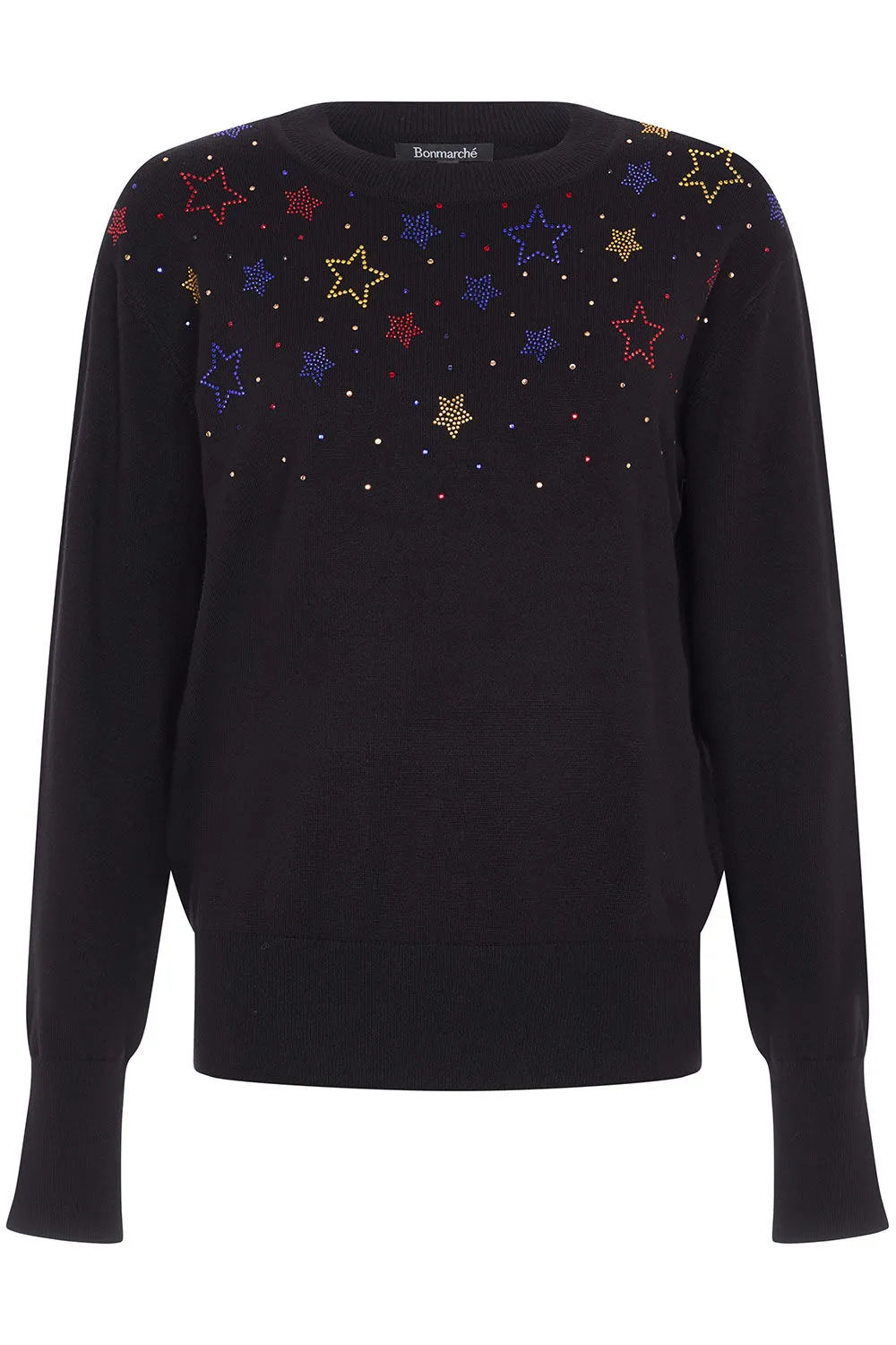 Embellished Star Neckline Jumper