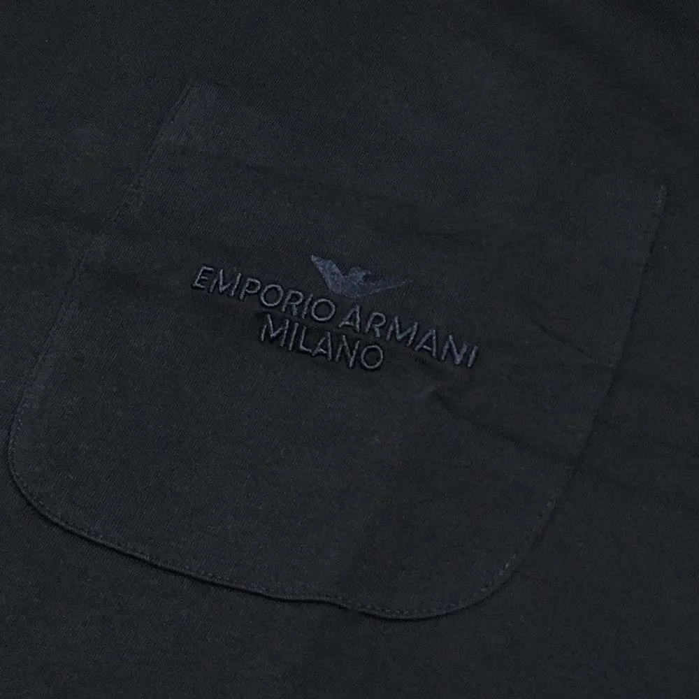 EMPORIO ARMANI  |Crew Neck Plain Cotton Short Sleeves Oversized Logo