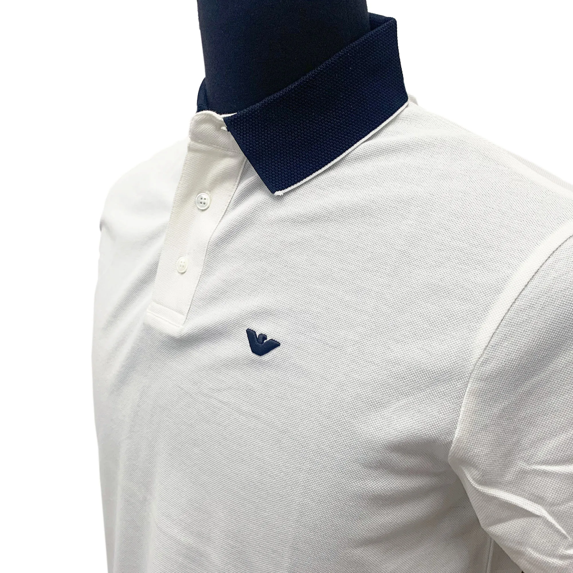 EMPORIO ARMANI  |Plain Cotton Short Sleeves Logo Polos