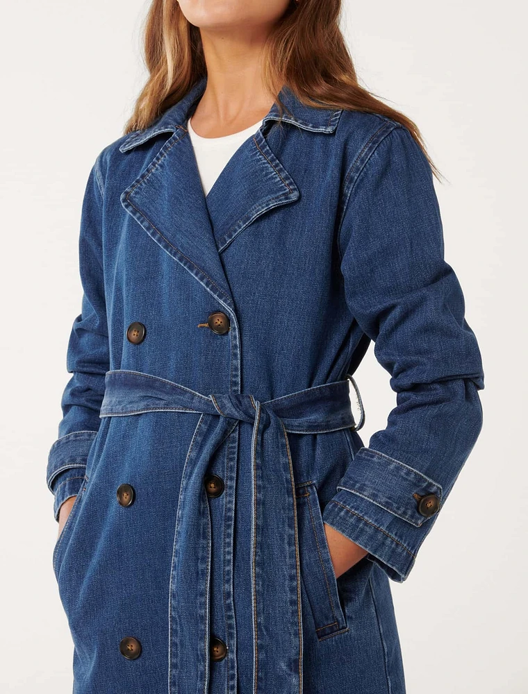 EverNew Daria Denim Trench Coat