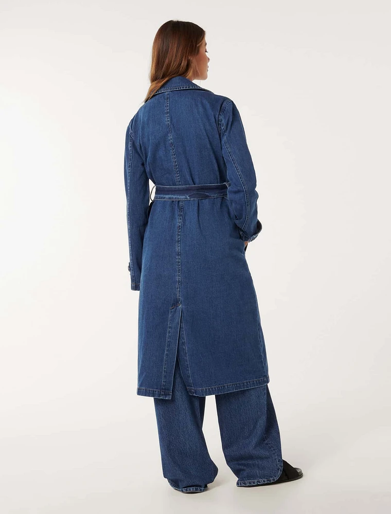 EverNew Daria Denim Trench Coat