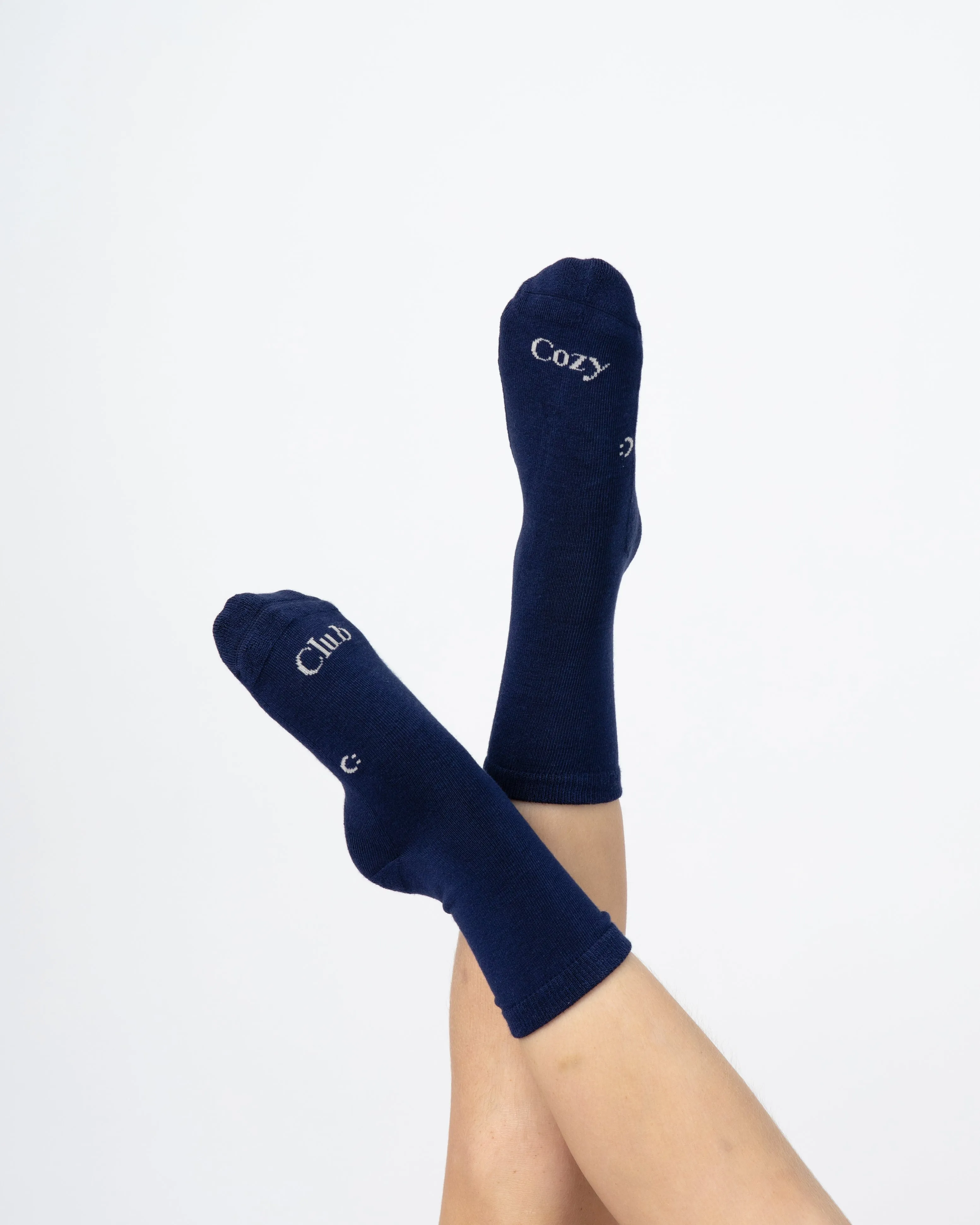 Everyday Crew Seamless Feel Socks 4 Pack (Kids) - Midnight Blue