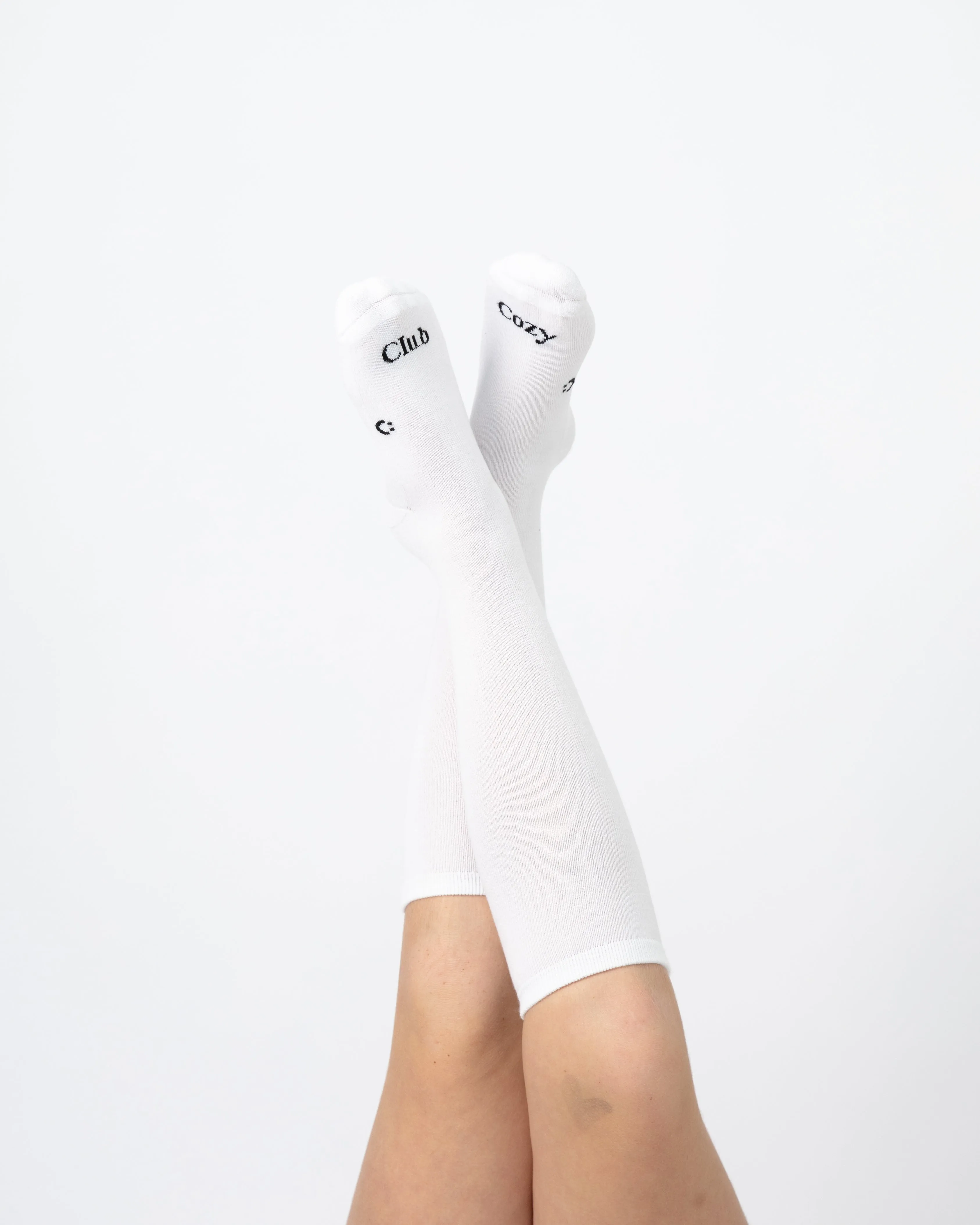 Everyday Knee-High Seamless Feel Socks 4 Pack (Kids) - White/Marine Blue