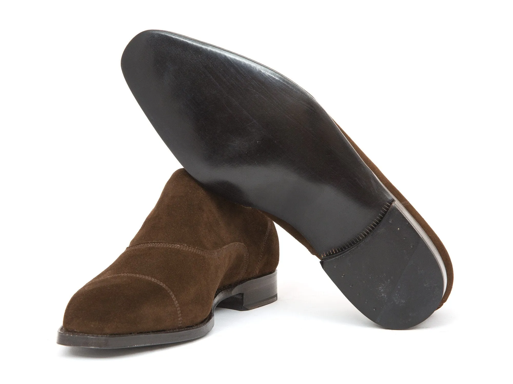 Fauntleroy - MTO - Dark Brown Suede - LPB Last - Single Leather Sole