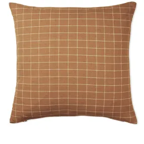 ferm LIVING Check Cotton CushionBrown