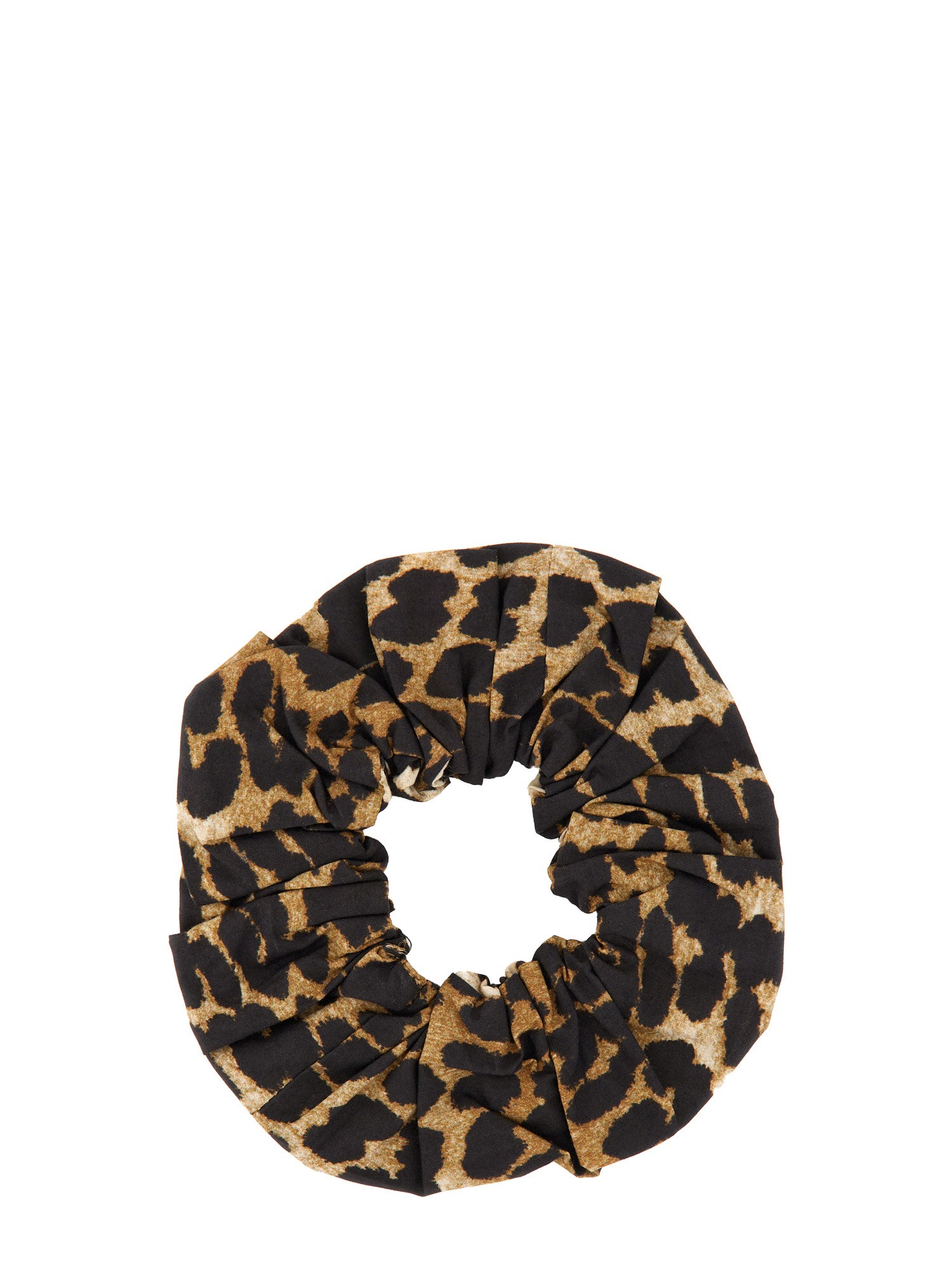 GANNI    COTTON SCRUNCHIE WITH PRINT