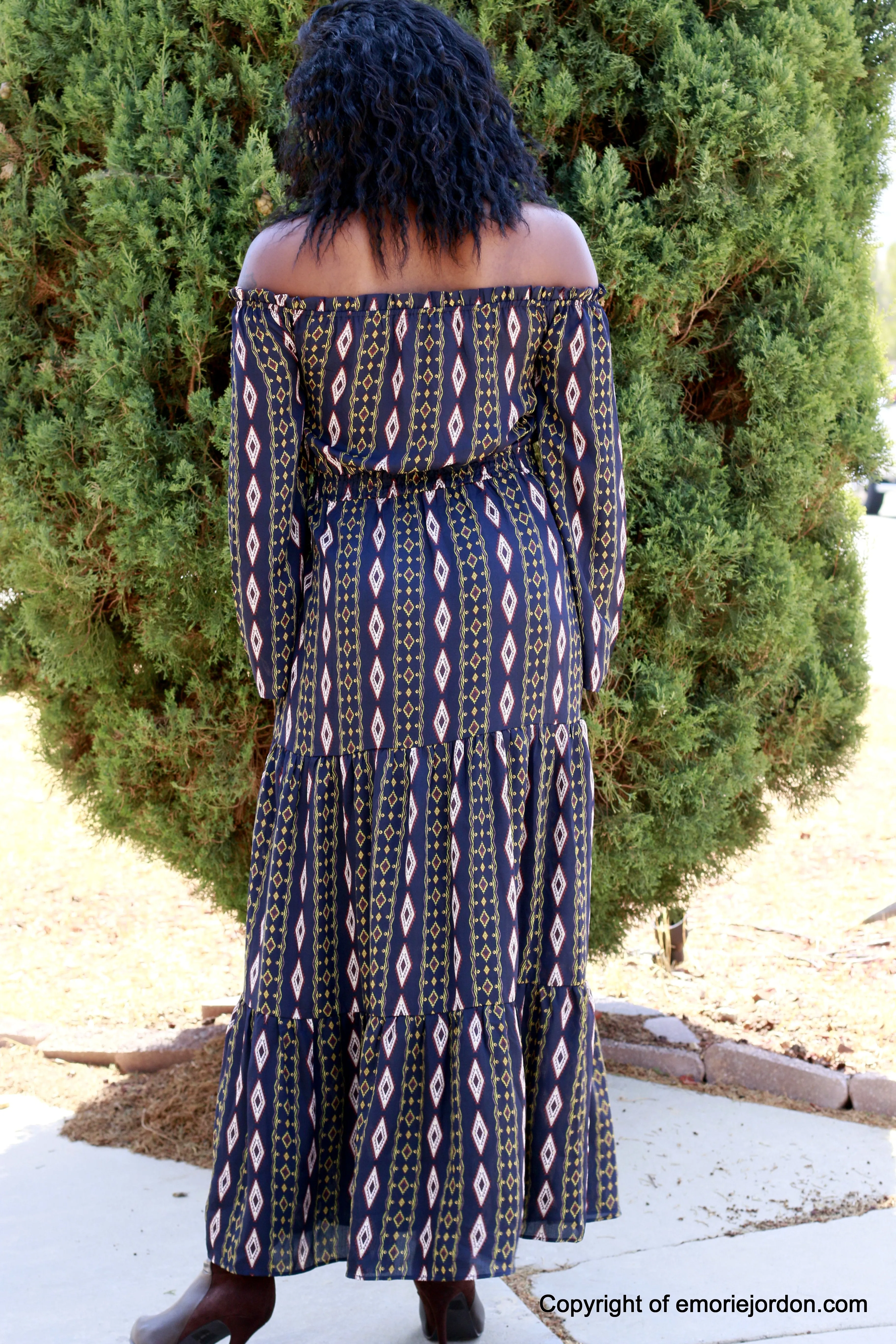 Good Girl Geometric Maxi Dress