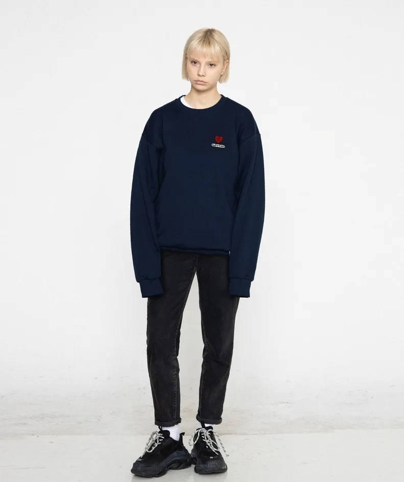 GRAVER  |[GRAVER]★HEART BOARD EMBROIDERY SWEATSHIRT