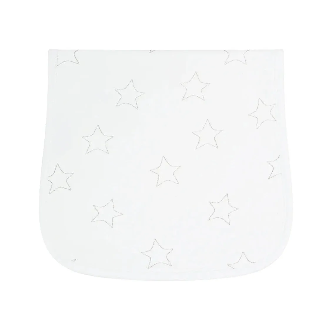 Gray Stars Print Burp Cloth