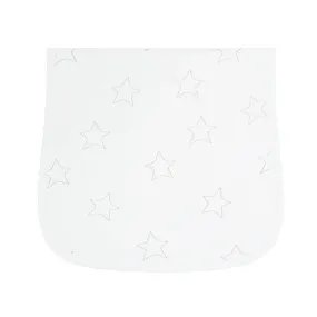 Gray Stars Print Burp Cloth