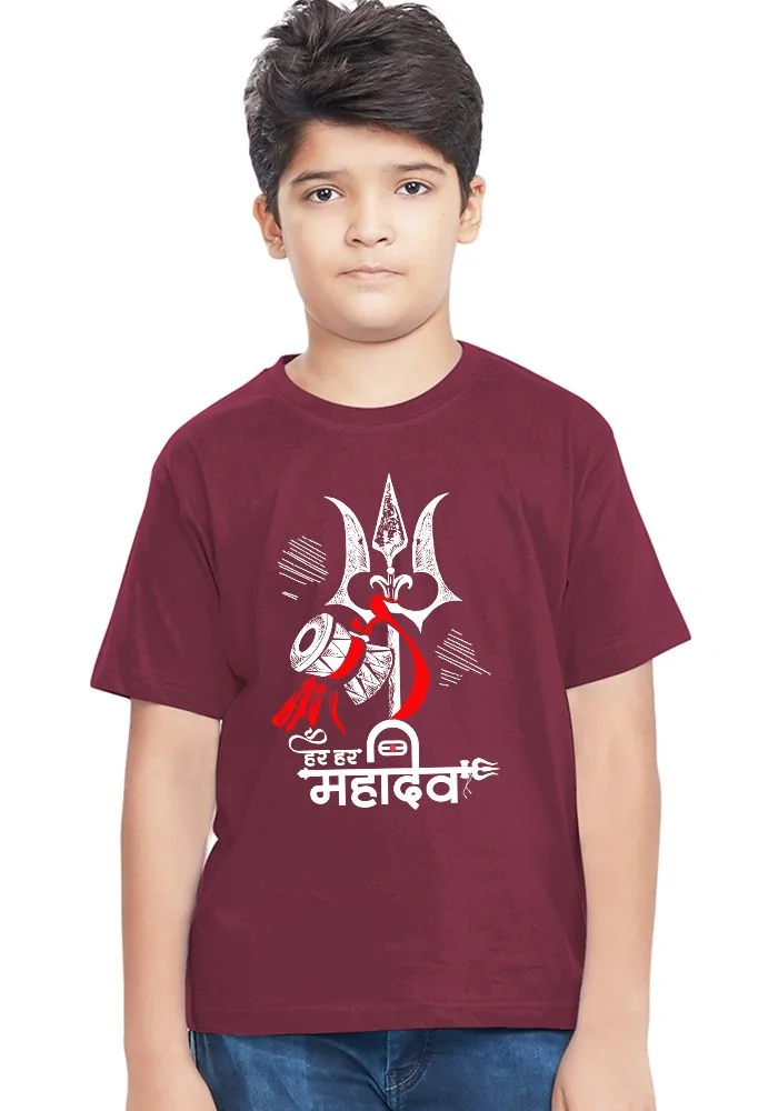 Har Har Mahadev Senior Kids T-Shirt