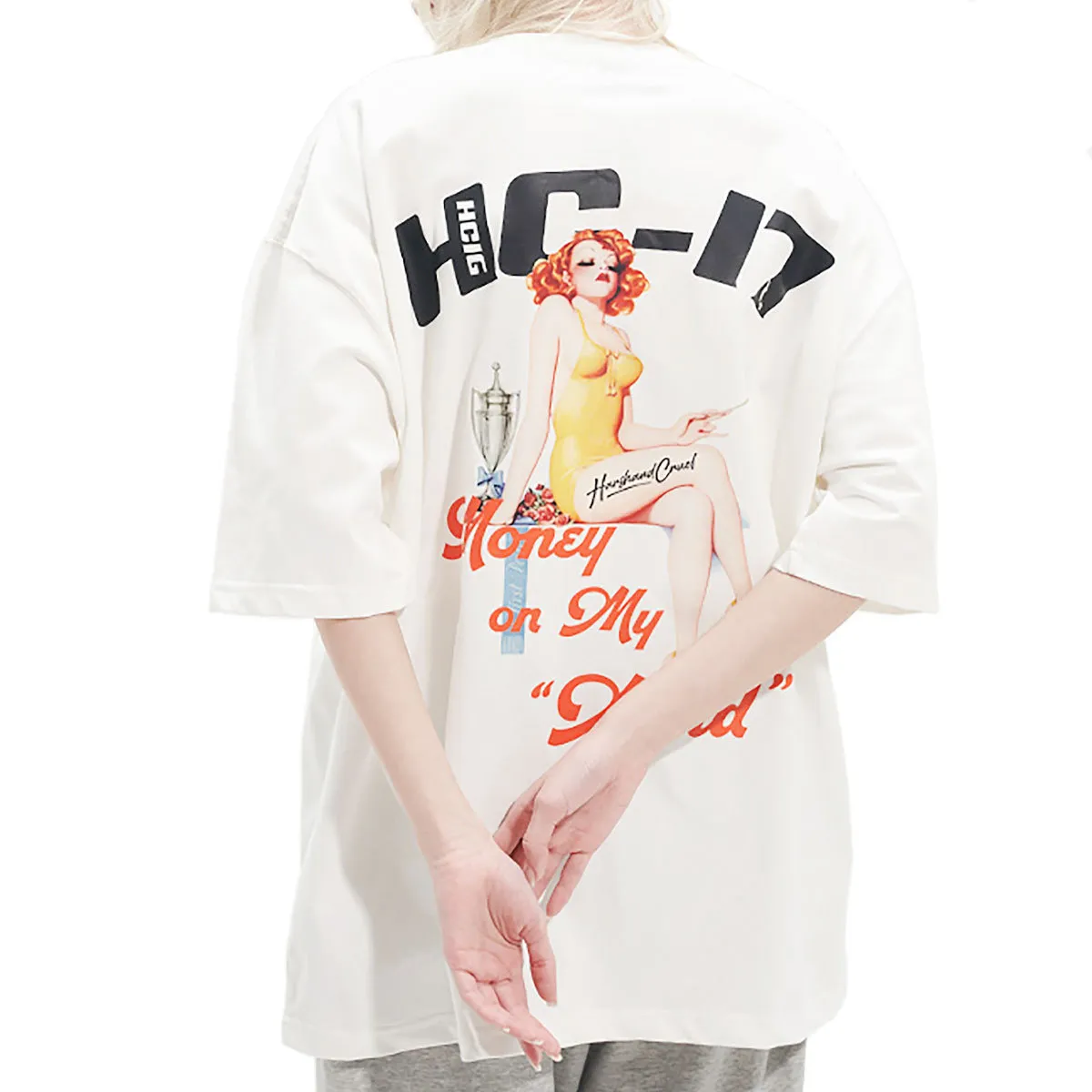 HARSH AND CRUEL  |Crew Neck Unisex Street Style Cotton Short Sleeves Oversized