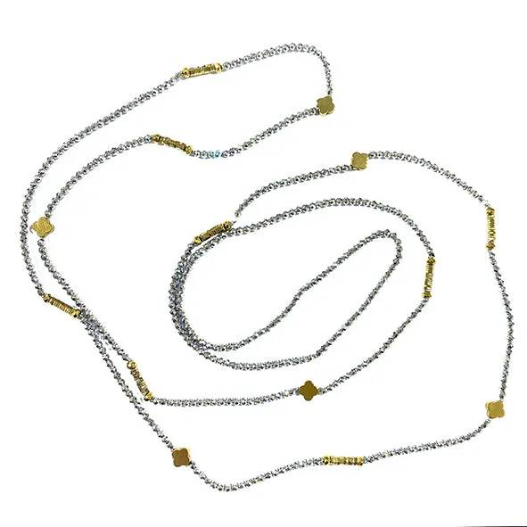 Hematite long necklaces model 0464