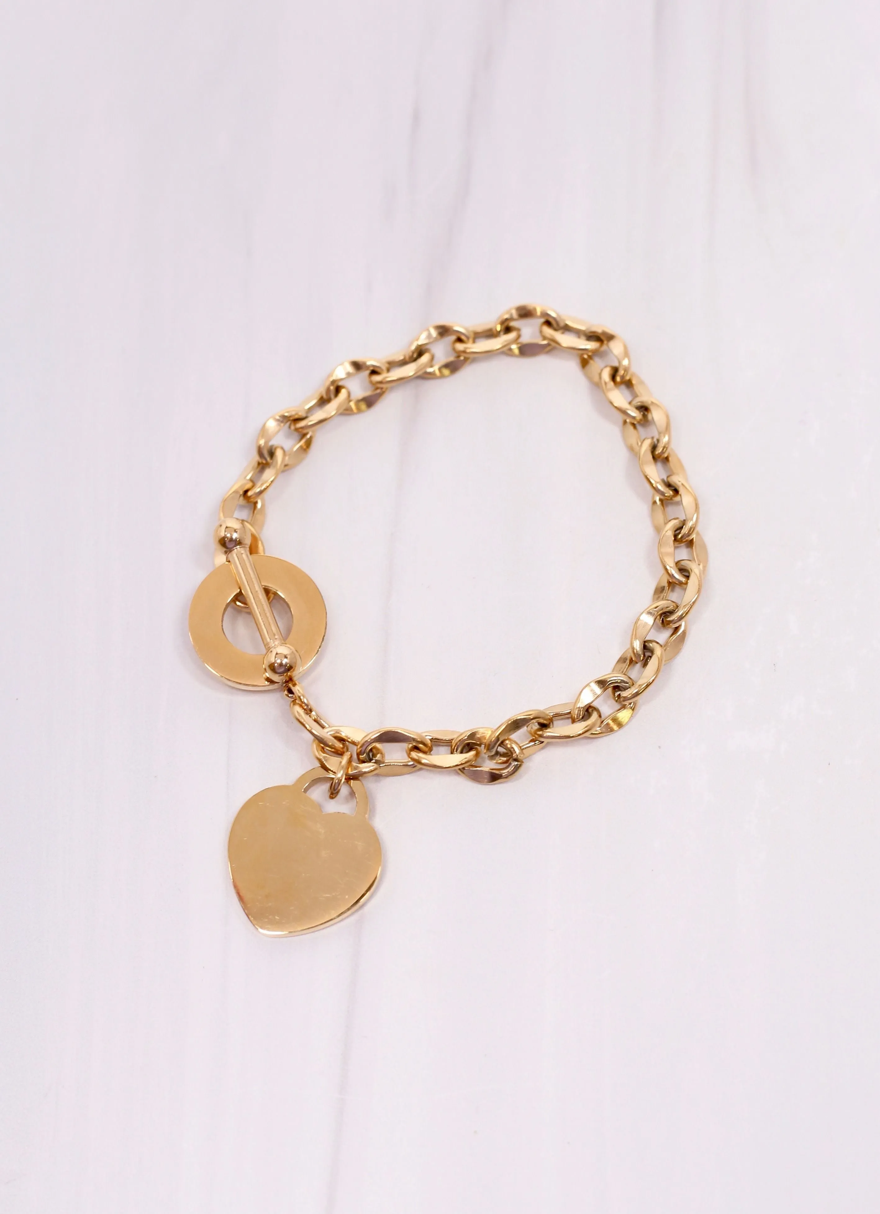 Hollingsworth Bracelet with Heart GOLD