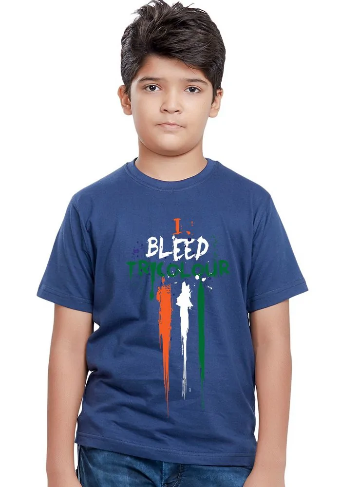 I Bleed Tri Color Senior Kids T-Shirt