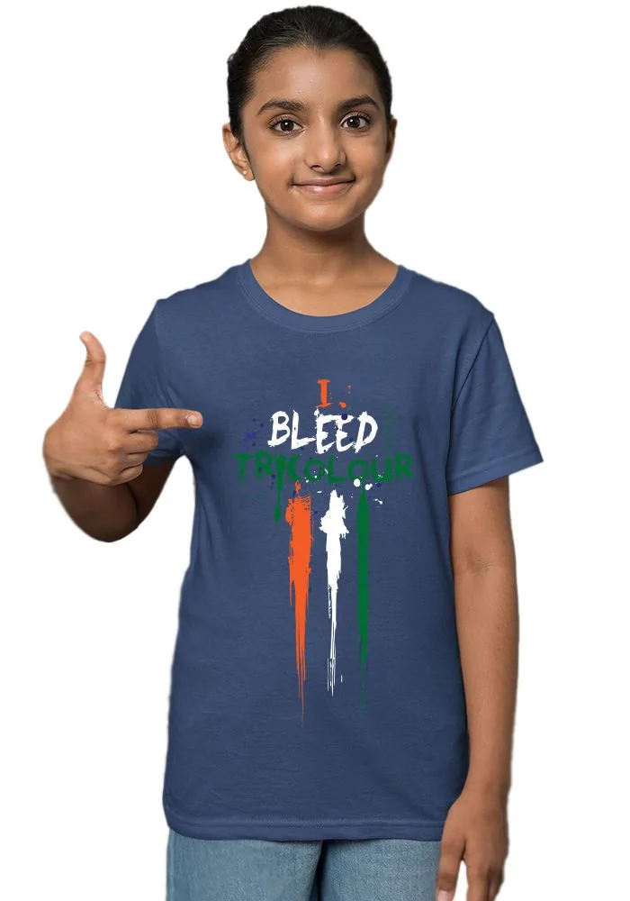 I Bleed Tri Color Senior Kids T-Shirt