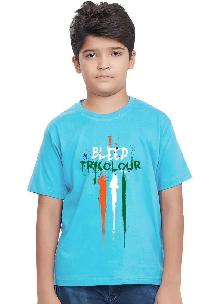 I Bleed Tri Color Senior Kids T-Shirt