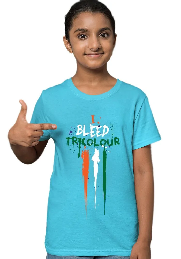 I Bleed Tri Color Senior Kids T-Shirt