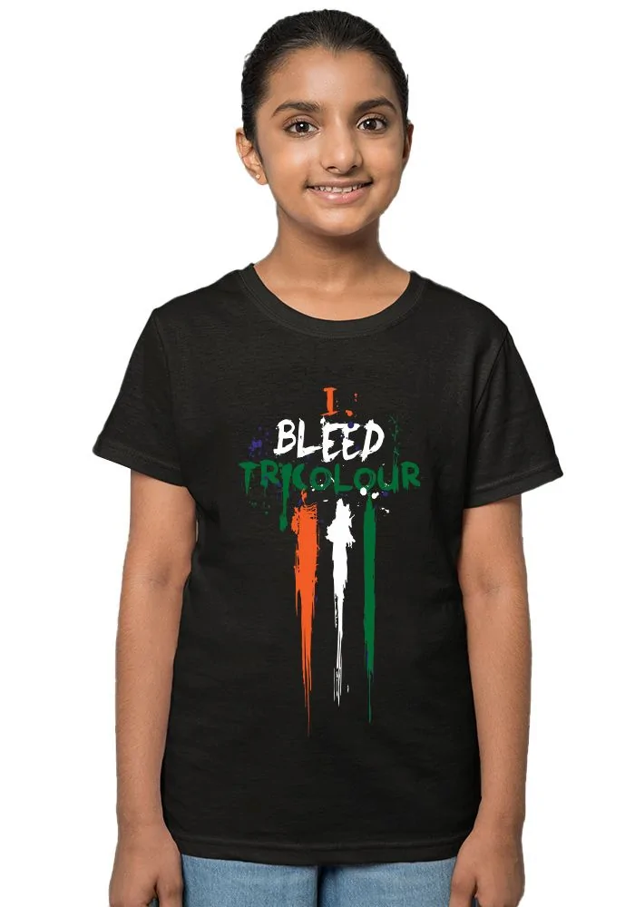 I Bleed Tri Color Senior Kids T-Shirt